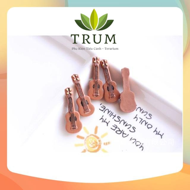 Đàn Guitar - Phụ Kiện Trang Trí Tiểu Cảnh Sen Đá - Terrarium