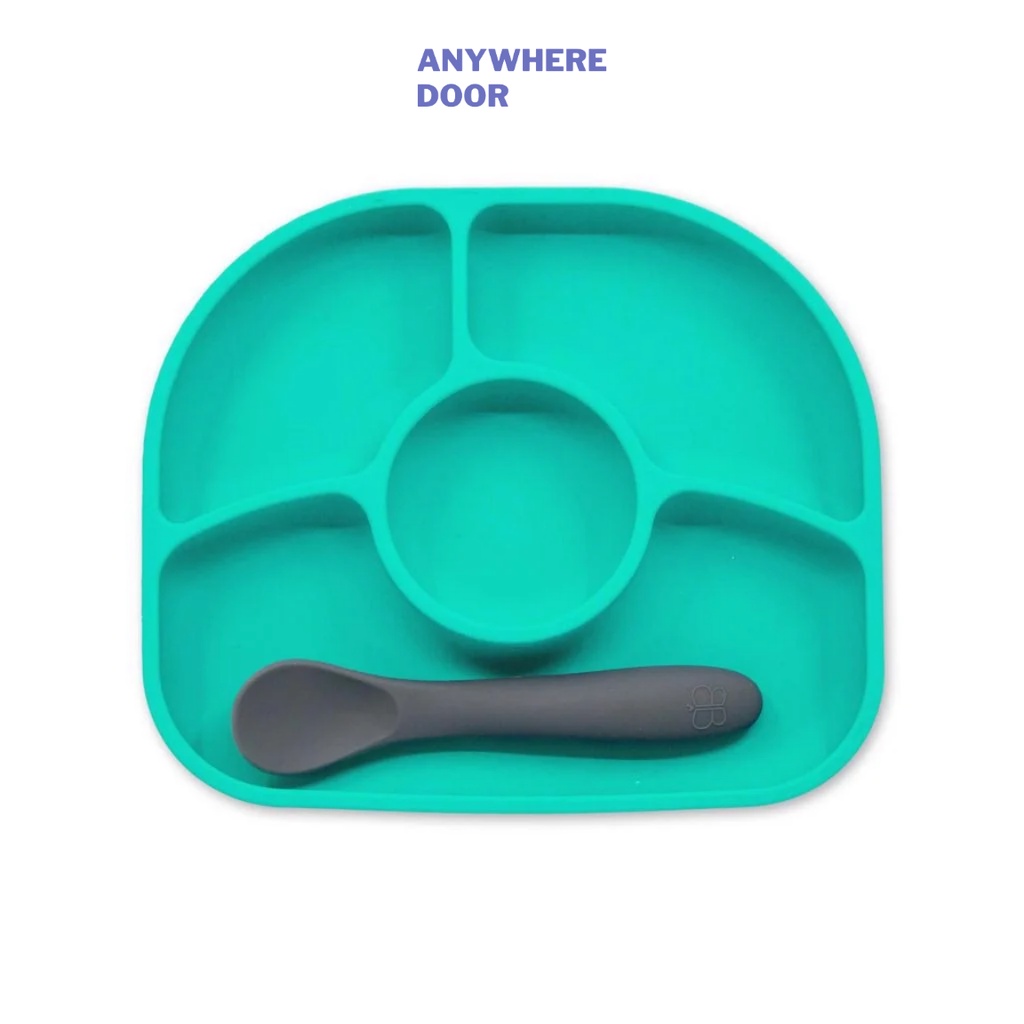 Bộ khay ăn chống đổ kèm thìa silicone Bbluv Yumi  cho bé