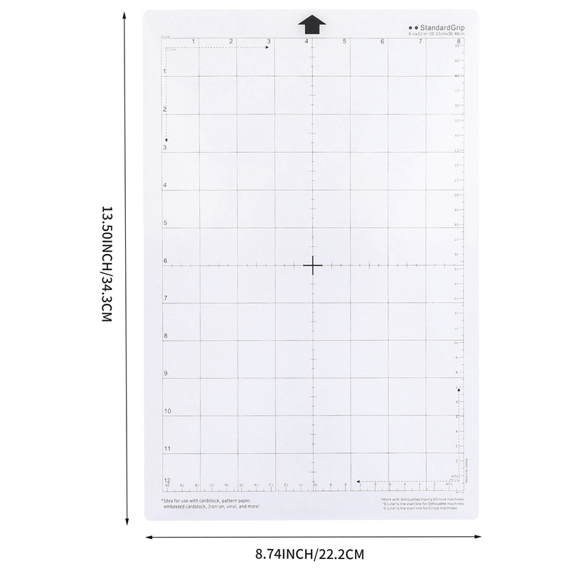 Tấm kết dính cắt thay thế 3 cái với lưới đo 8 x 12 Inch cho Máy vẽ decal khám phá hình bóng Cameo Cricut