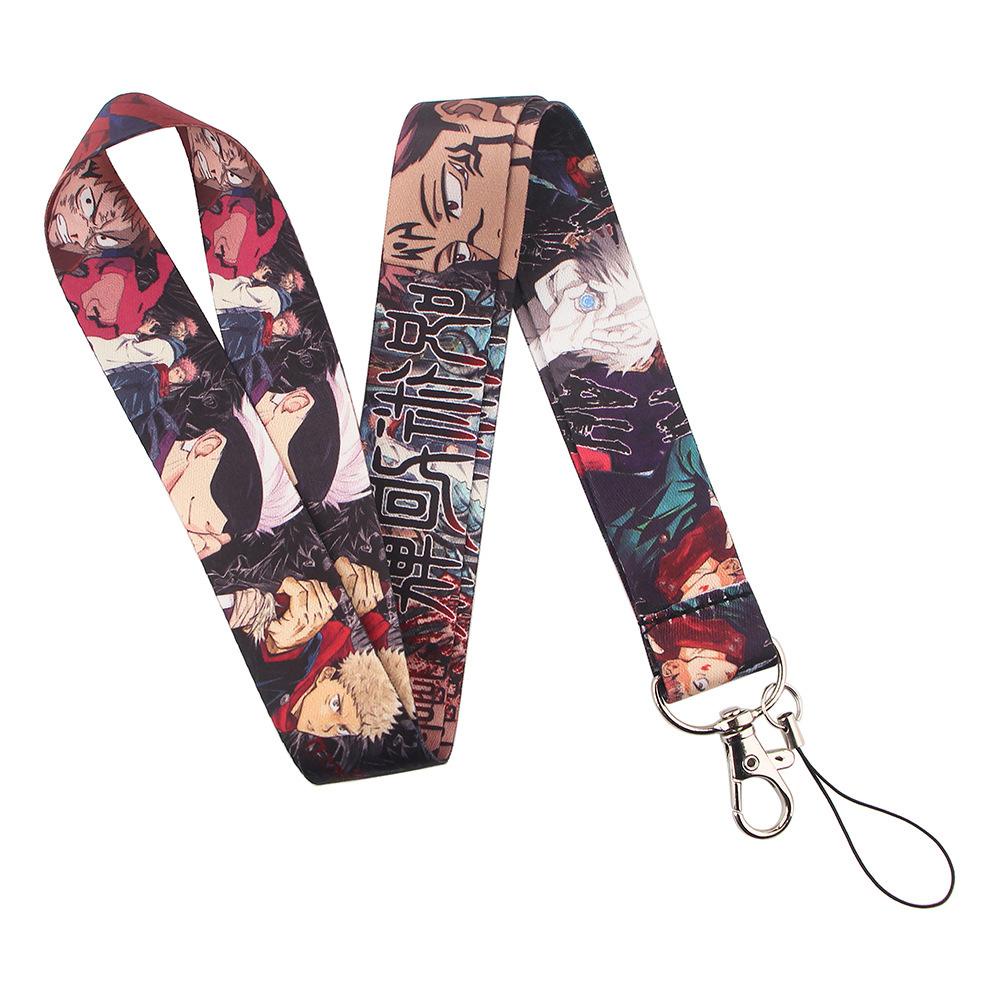 Mocho1 jujutsu kaisen lanyard strap máy ảnh đặc biệt di động nhật bản anime keychain điện thoại huy hiệu id người giữ huy hiệu