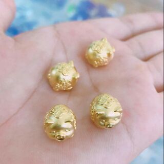 Charm heo bạc mạ vàng