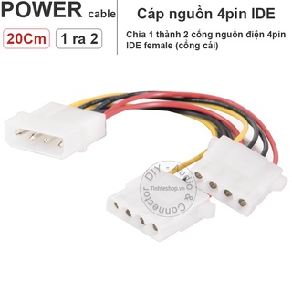 Cáp chia nguồn 4pin IDE 1 ra 2 - Molex IDE 4 pin 1 in 2 out