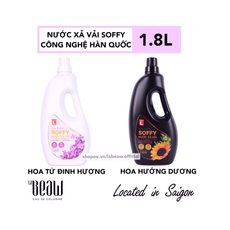 Nước xả SOFFY 1.8L Choice L hương TỬ ĐINH HƯƠNG / hương HOA HƯỚNG DƯƠNG &amp; OLIVE (tiết kiệm hơn COMFORT)