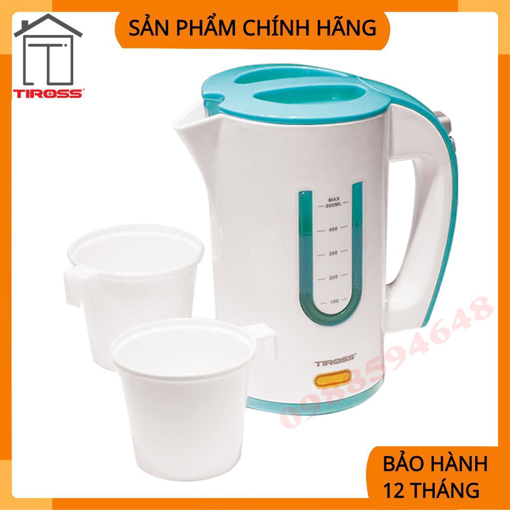 [Tiross - Việt Nam] Ấm siêu tốc mini Tiross TS1360 - Nowship 24/7