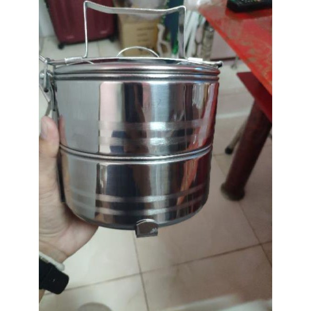 Cà mên 2 ngăn inox loại lớn 304