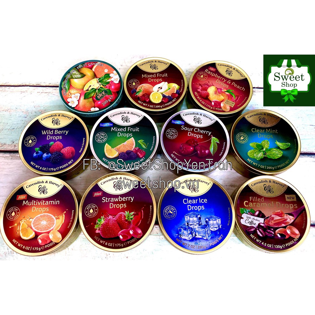 Kẹo hộp thiếc C&H  Đức