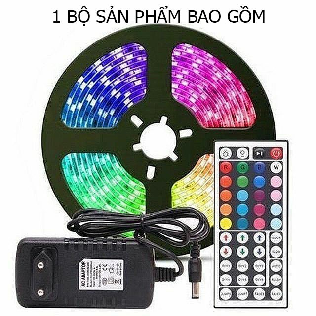 Đèn trang trí Decor phòng ngủ, Đèn Led TikTok quay TikTok loại chuyển màu dài 5mMix màu DIY Điều khiển 44 nút RGB