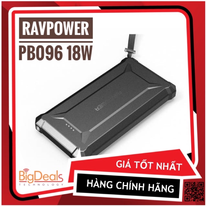 Sạc dự phòng Ravpower PB096 18W chống nước New | BigDeals VN