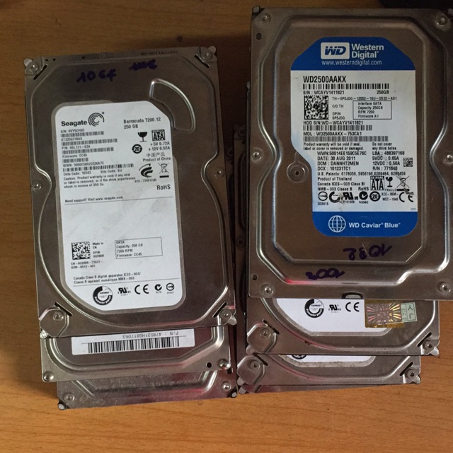 HDD PC 250GB chính hãng tháo máy tặng cáp sata