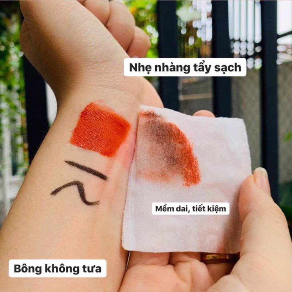 Bông tẩy trang 222 miếng Lameila Cotton Pads nội địa trung 3 lớp túi đựng, 100% tự nhiên mềm mịn, không kích ứng BTT222 | BigBuy360 - bigbuy360.vn