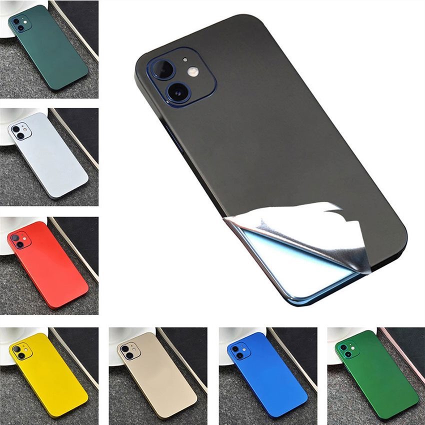 Miếng dán mặt sau thích hợp cho iPhone 13 Mini 13 Pro Max kèm dụng cụ chống trầy thay đổi màu sắc tạo cảm giác kim loại