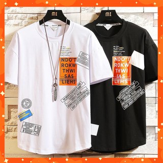 [Ảnh thật] Áo thun tay lỡ ô cam [áo thun tay lỡ unisex nam nữ đều mặc được]