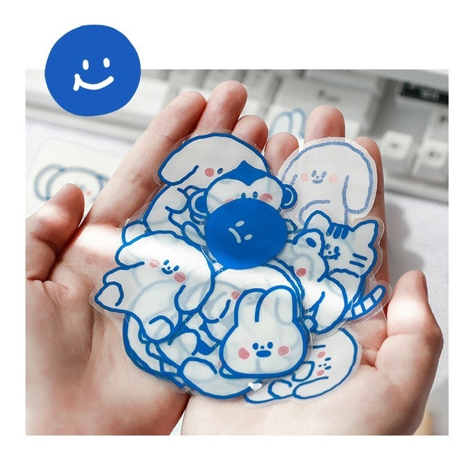 Set 40 miếng dán hình động vật dễ thương trang trí sổ tay DIY