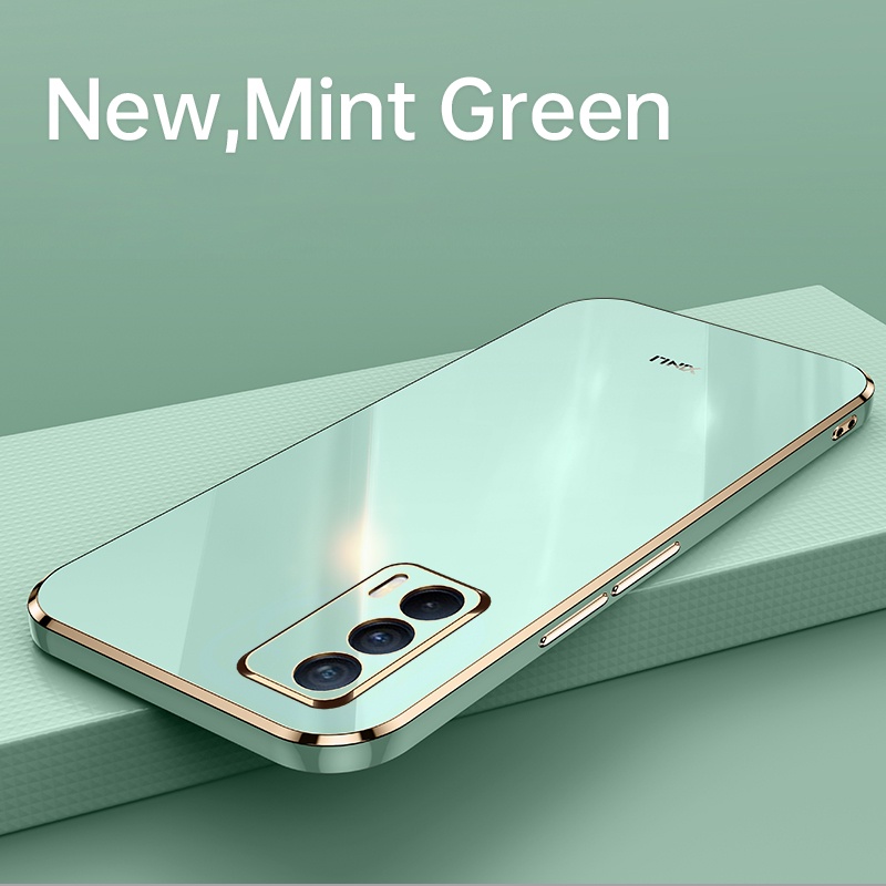 Ốp Điện Thoại Silicon Mạ Vàng Sang Trọng Cho Realme V15 V13 V11 V11s V5 5G V3