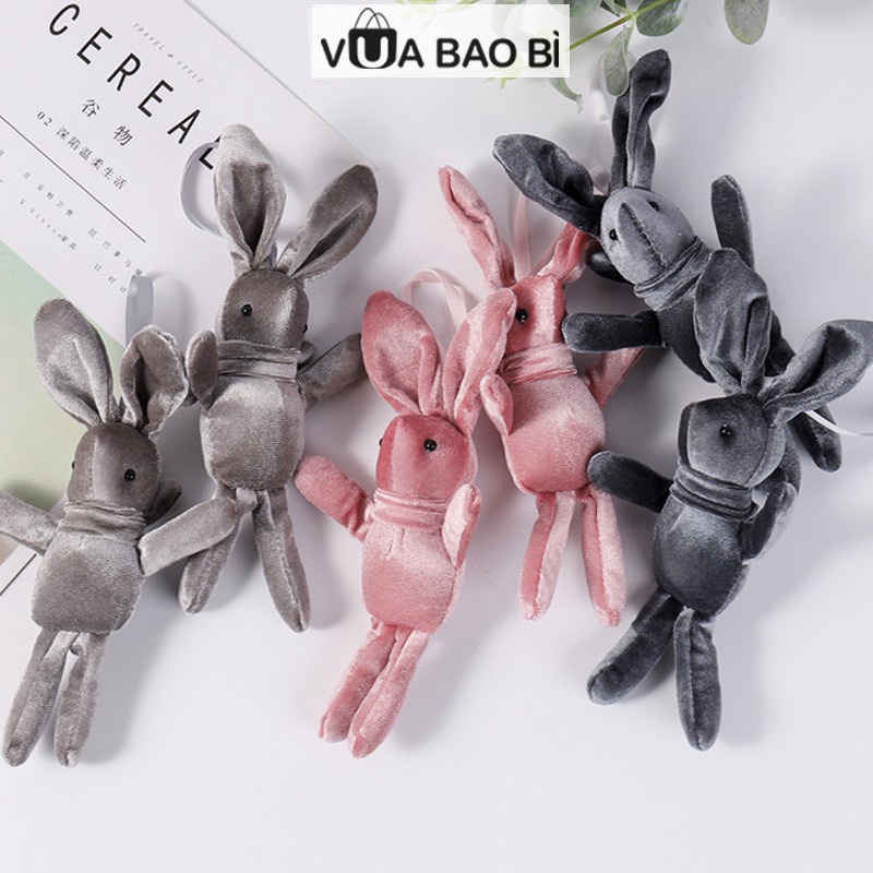  Thỏ bông bunny tai dài, thỏ bunny bông trang trí 20cm, phụ kiện quà tặng DIY