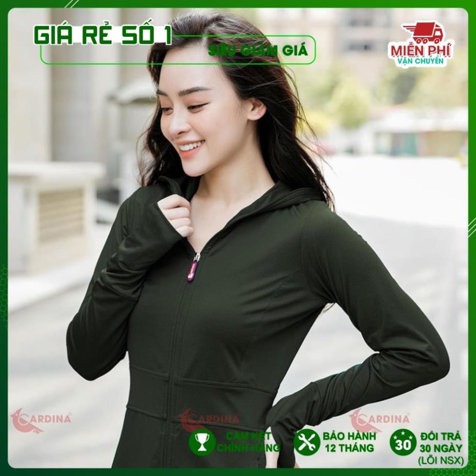 ÁO choàng chống nắng Nữ liền thân 2 lớp Cardina thun lạnh thông hơi thoáng khí