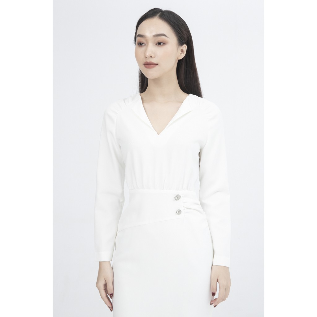 Đầm 2 lớp cổ V thiết kế IVY moda MS 48M4948 | BigBuy360 - bigbuy360.vn