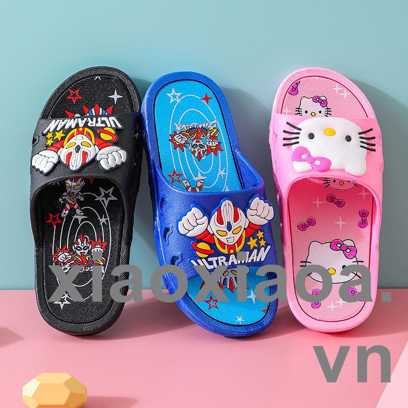Dép Đi Trong Nhà Đế Mềm Chống Trượt Hình Mèo Hello Kitty Đáng Yêu Cho Bé Gái