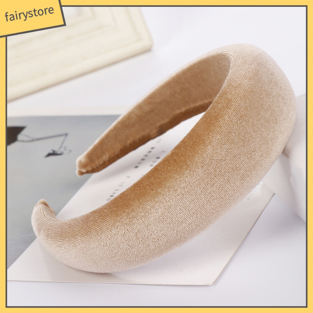 Băng Đô Cài Tóc Màu Trơn Thiết Kế Đơn Giản Cho Nữ