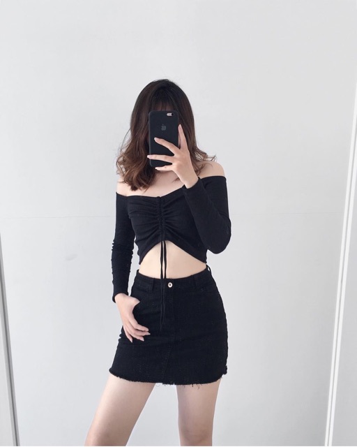 ÁO_RÚT_NGỰC_TAY_DÀI