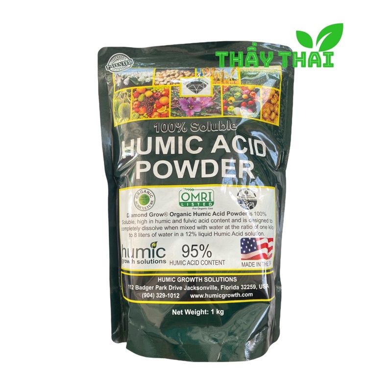 Phân bón Humic Mỹ, Humic Mỹ 95% ,kích rễ Humic Acid power 99%, dạng miễng, bột, tan 100%,Humic K,