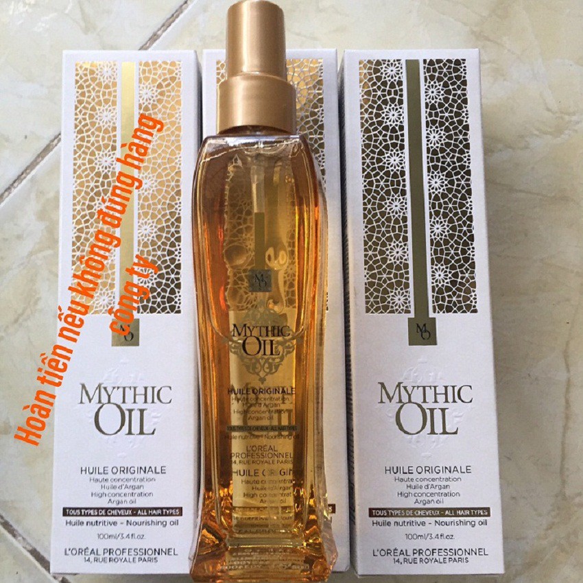 #l'oreal_pháp Tinh dầu dưỡng bóng mượt tóc Loreal Mythic Oil Nourishing Serum 100ml [Sale giá chuẩn]