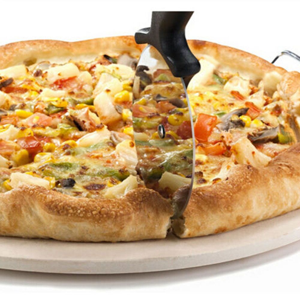 Dụng cụ cắt bánh pizza hình tròn bằng thép không gỉ tiện dụng cho nhà bếp