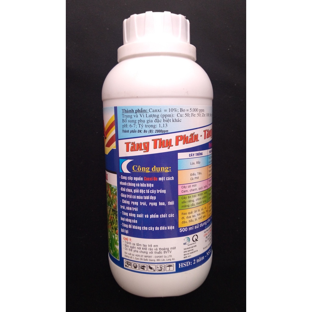 Phân vi lượng Canxi bo - Chai 500ml - Kích thích thụ phấn, đậu trái