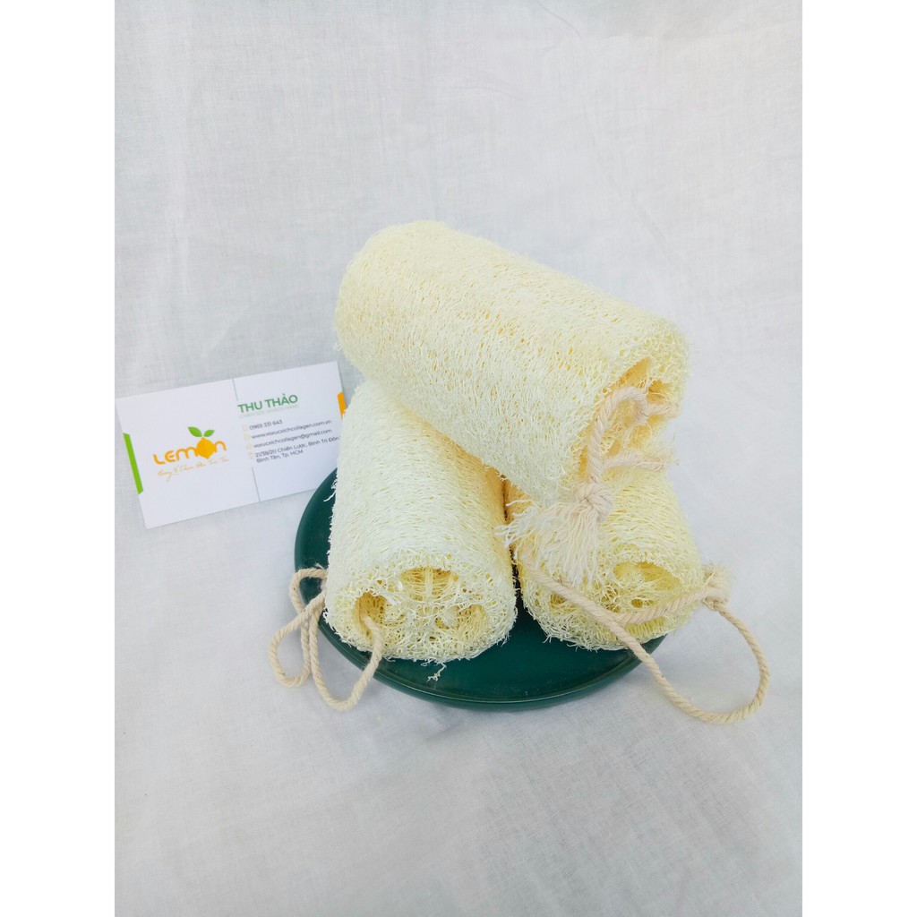 1 Khúc xơ mướp rửa chén bát, ly, nồi chảo tạo bọt tốt, dùng bền