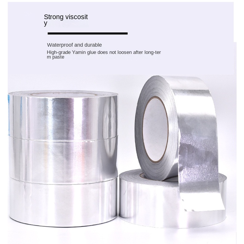 Miếng Dán Sửa Chữa Nồi Chống Nhiệt Độ Cao Bằng Thép Không Gỉ Băng keo nhôm chịu nhiệt băng dính bạc, chịu nhiệt, cách nhiệt, chống thấm, chống gió, độ bám dính chắc bền