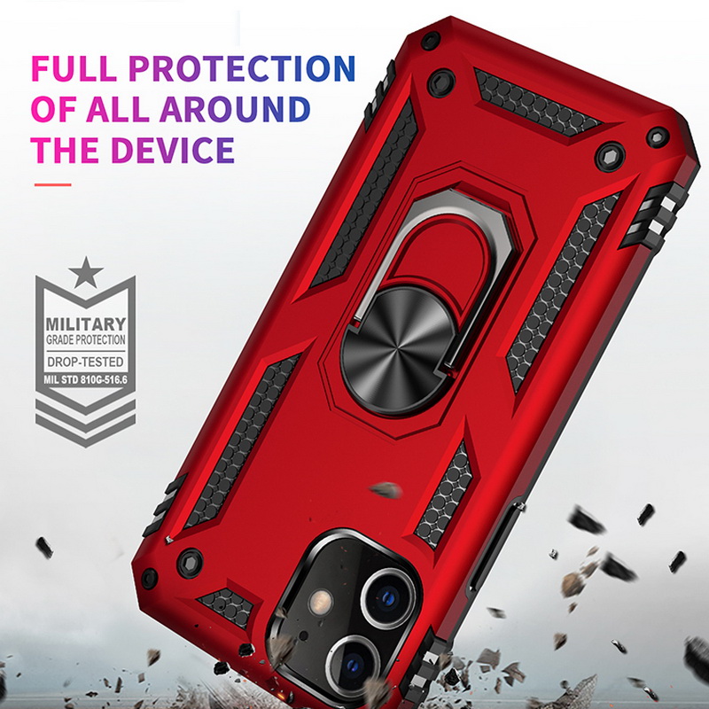 Ốp Điện Thoại Kiểu Giáp Chống Sốc Kèm Giá Đỡ Nhẫn Cho iPhone 14 13 12 11 Pro MAX X XR XS MAX 8 7 + SE 2020