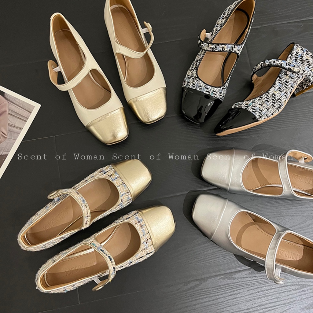 Giày nữ Toe-Cap Mary Janes phong cách Hàn Quốc