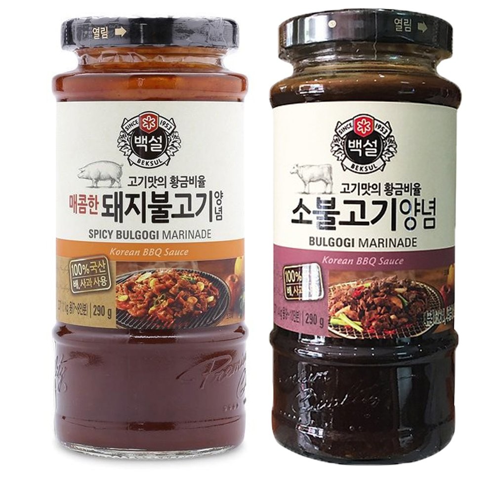 Sốt ướp thịt bò và heo BBQ Hàn Quốc Beksul hũ 290G [Combo 2 hũ]