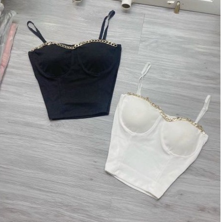 Áo 2 dây phối xích có mod đệm ngực xịn xò