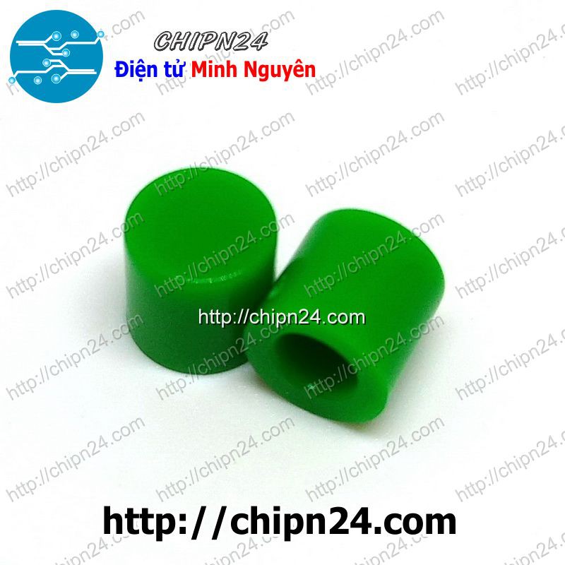 [10 CÁI] (KG1) Nắp chụp nút nhấn vuông 6x6mm XANH LÁ