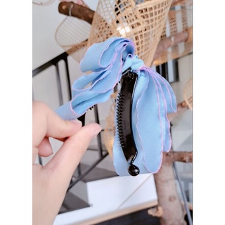 Kẹp dọc phồng tóc nơ viền