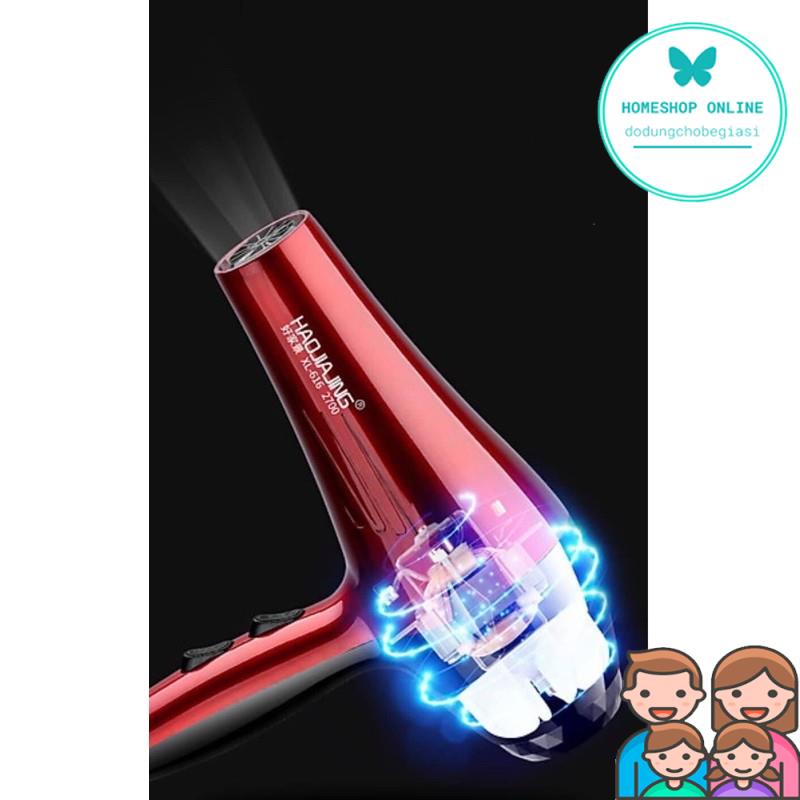 Máy sấy tóc công suất lớn HaoJiaJing nội địa trung 2700w có phụ kiện va bảo hành Tặng kèm Lược rẽ ngôi