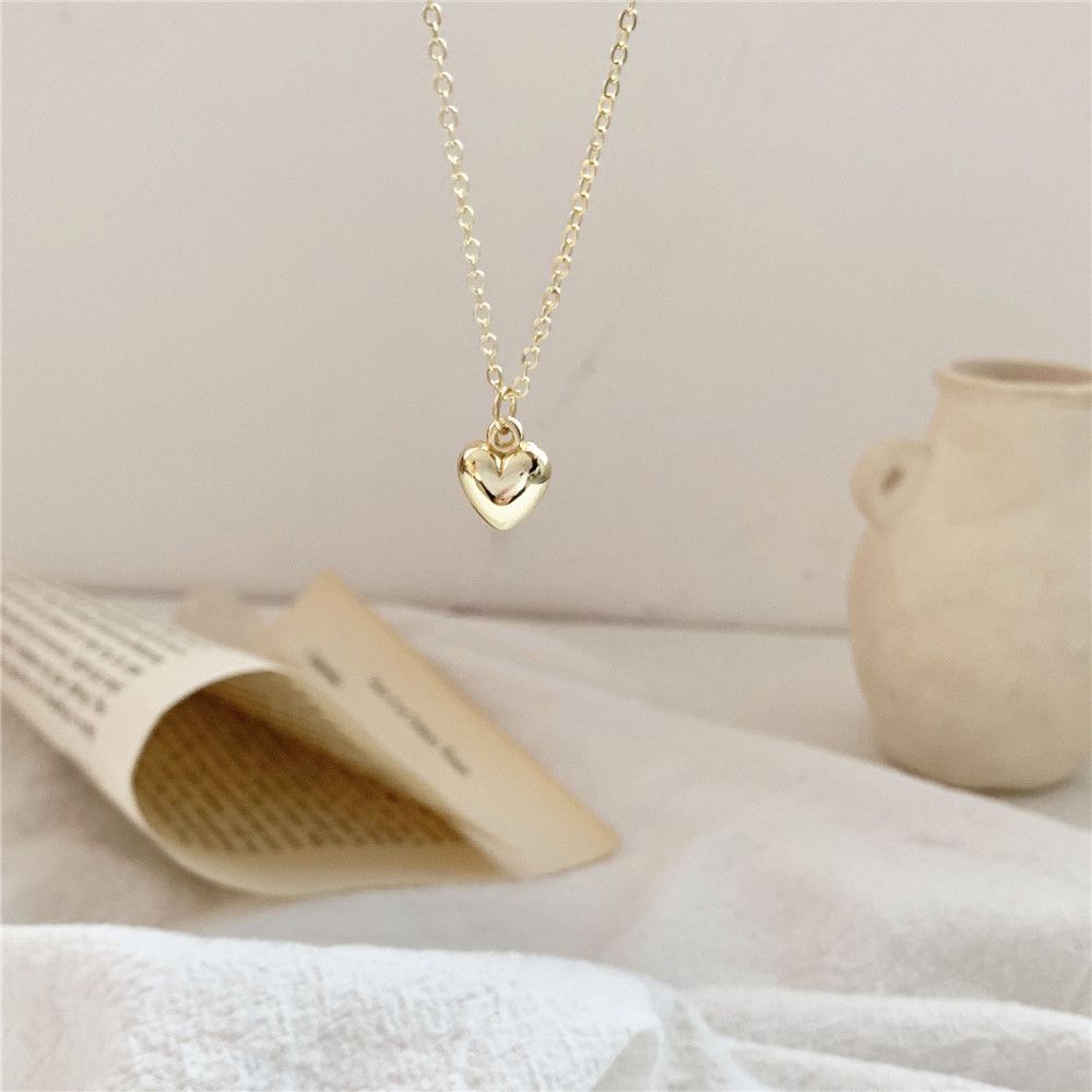 Vòng cổ choker mặt trái tim đơn giản thời trang Hàn Quốc cho nữ