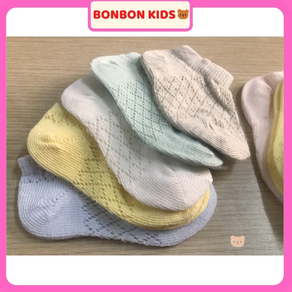 Set 5 Đôi Tất Lưới Xuất Hàn Cho Bé Trai, Bé Gái ( 3 tháng- 2tuổi)  BONBON KIDS