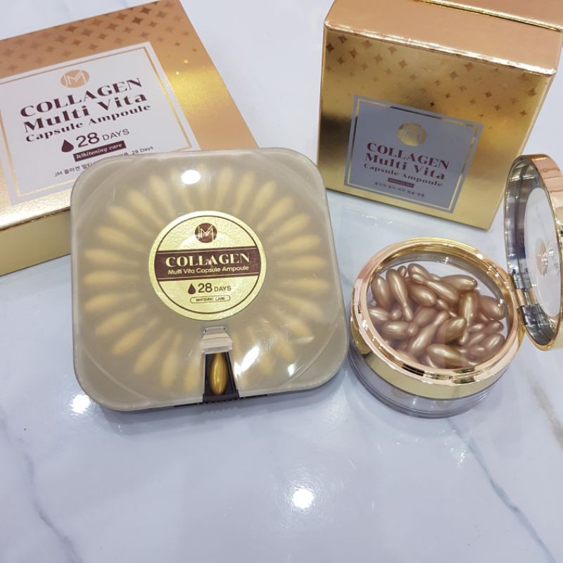 Viên collagen Multi vita capsule ampoule cho da căng mịn sáng khỏe