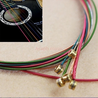 Bộ 6 Dây Đàn Bằng Thép Đủ Màu Cho Đàn Guitar Acoustic