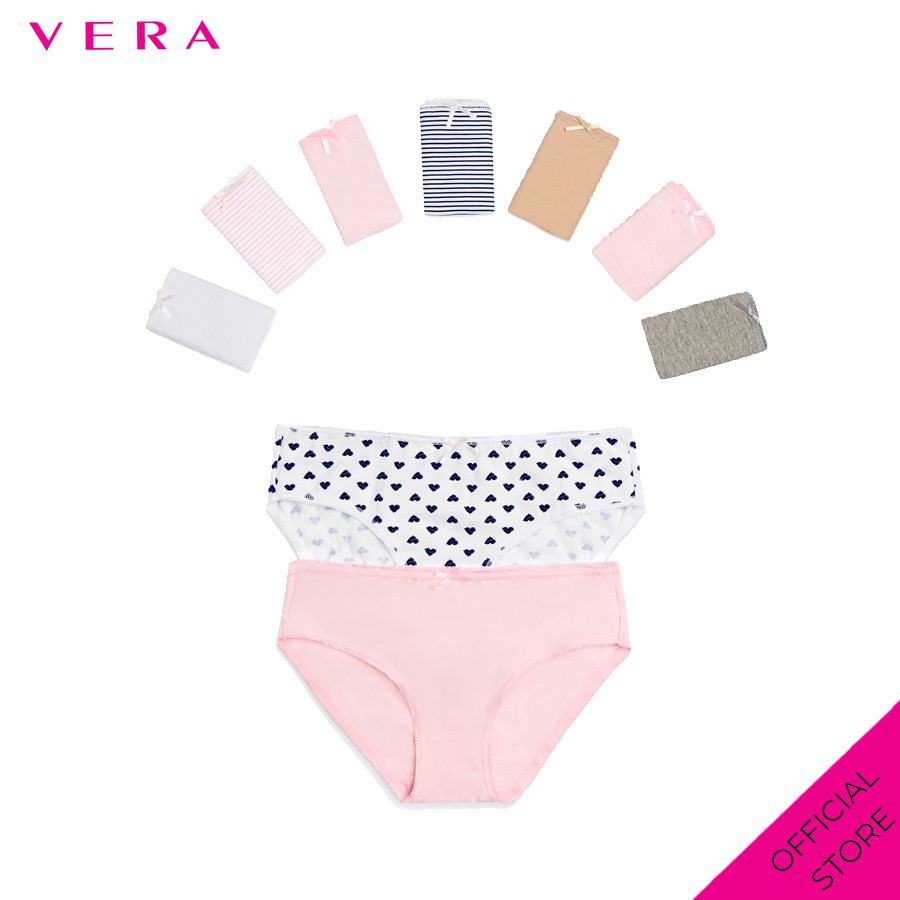 Đồ lót của phụ nữ Combo 10 quần lót nữ cotton có họa tiết VERA 8397