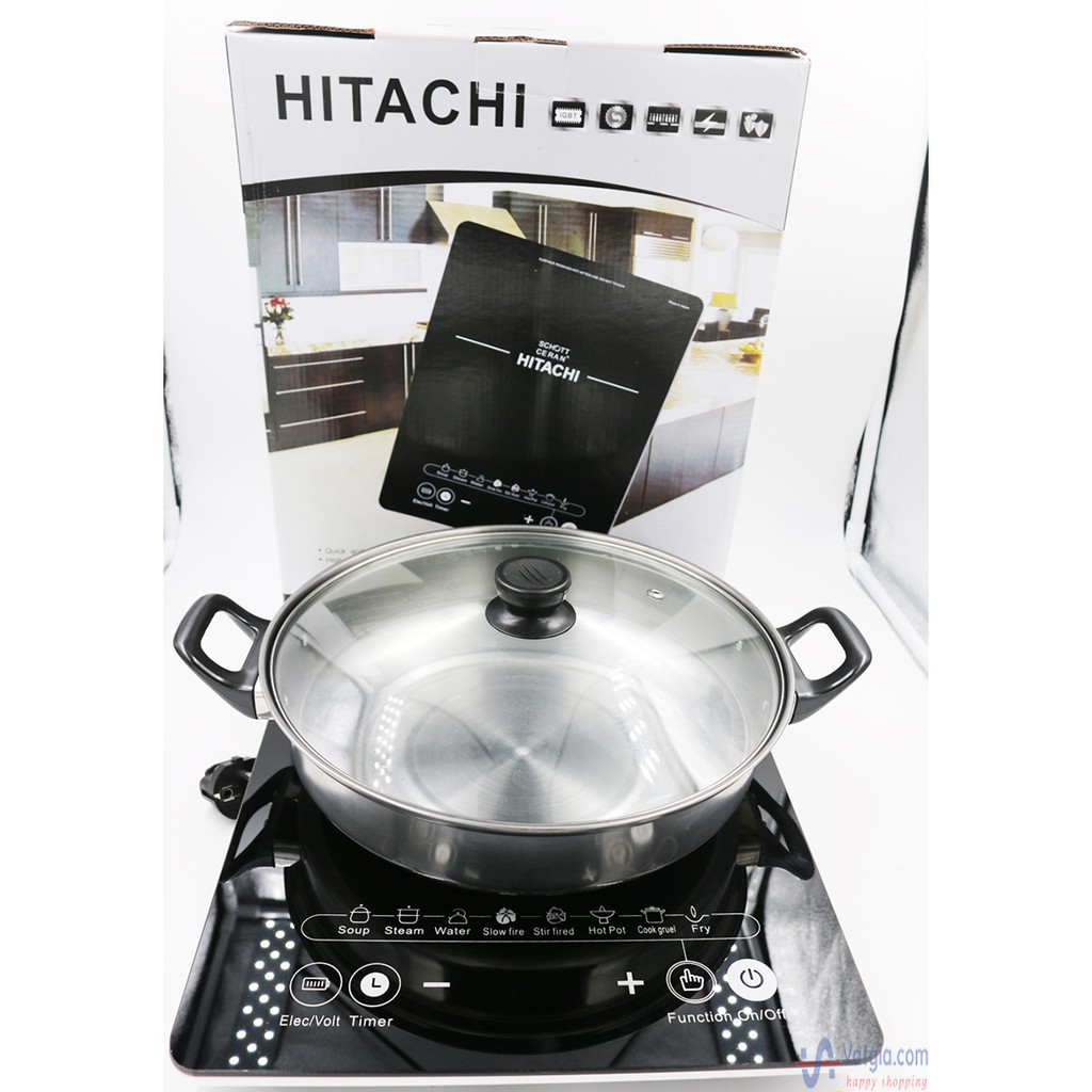 [ELHA12 giảm tối đa 300K] Bếp từ Hitachi Made in Japan DH-15T7 tặng kèm nồi lẩu - BẢO HÀNH 12 THÁNG