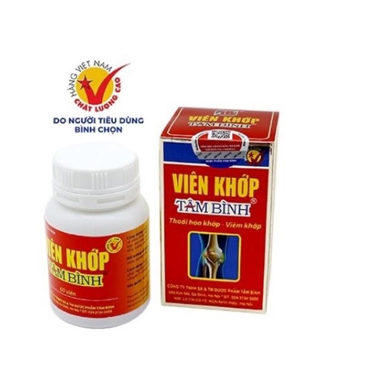 Viên Khớp Tâm Bình Hộp 60 Viên - Giảm Triệu Chứng Thoái Hóa Khớp & Viêm Khớp - Coastlinecare Pharmacy