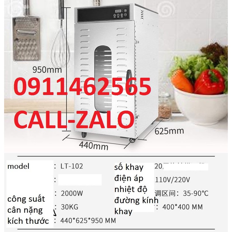Máy sấy thực phẩm ,sấy hoa quả khô,sấy bò heo gà 20 khay tròn inox cao cấp