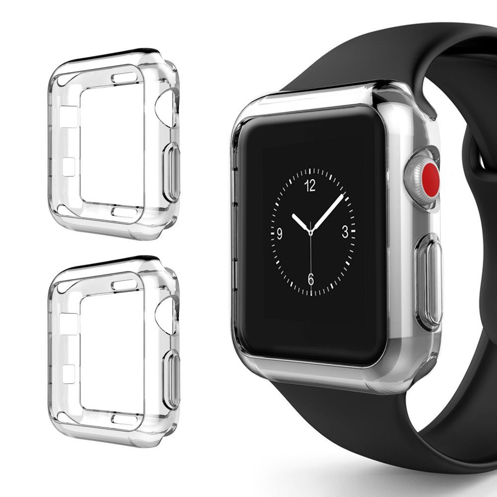 Khung bảo vệ TPU mềm trong suốt cho Apple Watch 7 6 SE 5 4 3 2 1 38mm 42mm 40mm 44mm 41mm 45mm