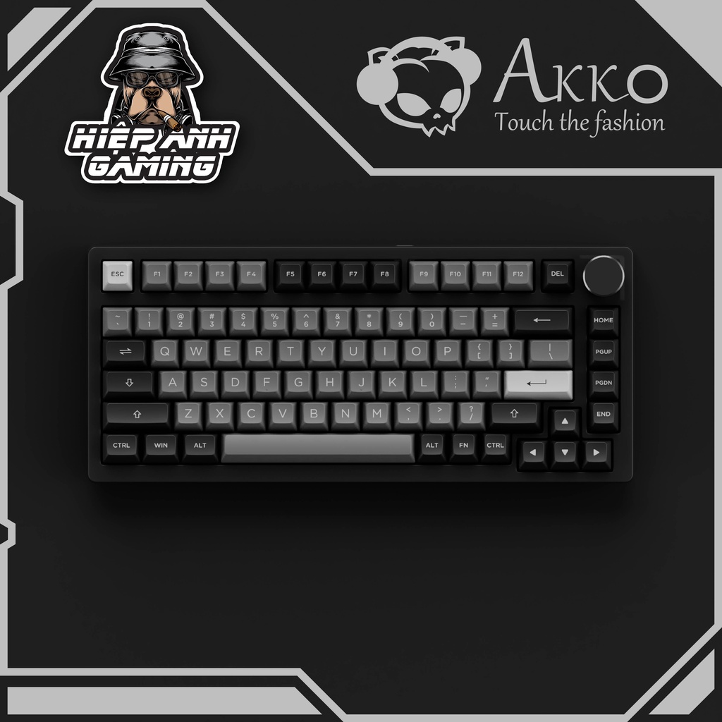 Bàn phím AKKO PC75B Plus Black & Silver | Bảo hành chính hãng 12 tháng