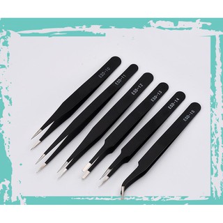 Nhíp gắp linh kiện 🔥 GIÁ SỐC 🔥  Nhíp gắp linh kiện chống tĩnh điện màu đen ESD-10