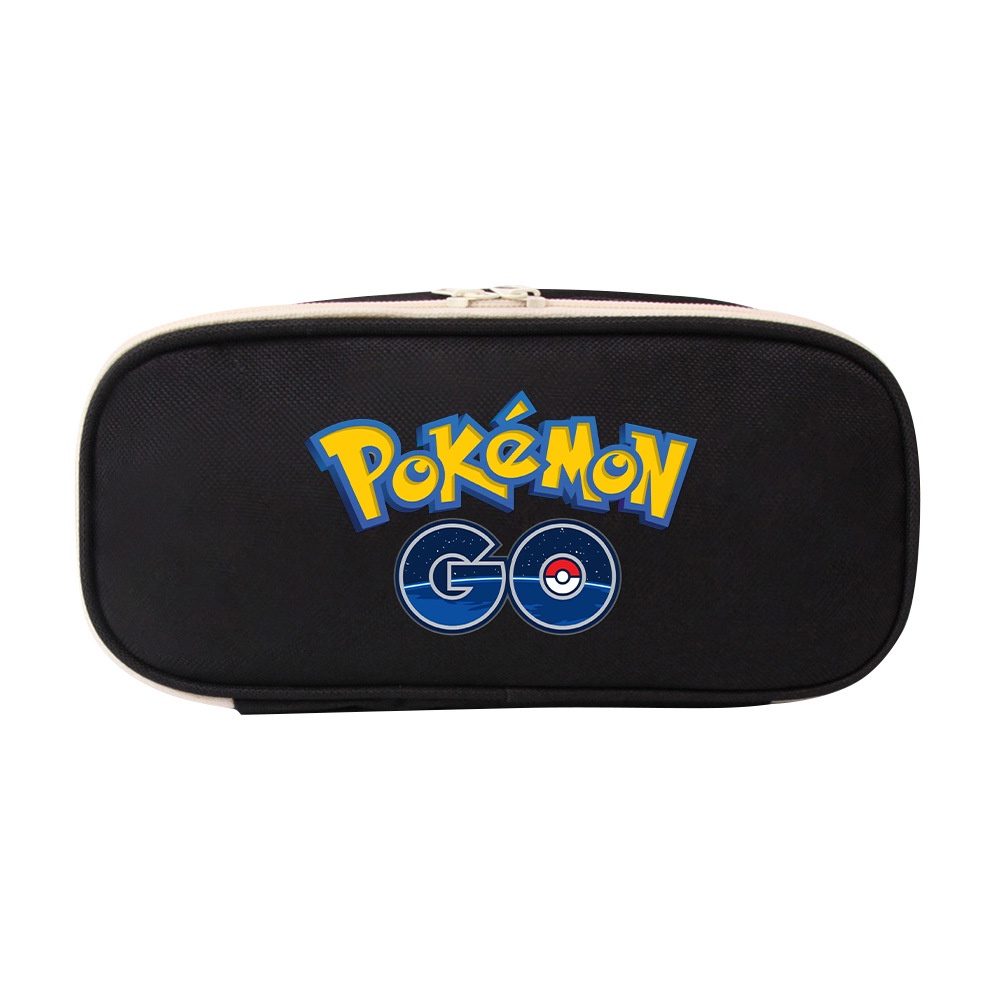 Bóp Viết Vải Canvas Đa Năng In Hình Hoạt Họa Pokemon Pikachu Squirtle Cho Bé