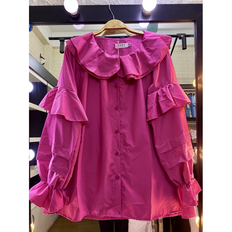 Sơmi bèo hồng tiểu thư điệu đà | BigBuy360 - bigbuy360.vn